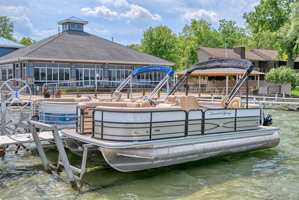 Bentley pontoon on Clark Lake